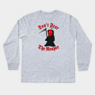 Dont Fear The Reaper. Carolina Reaper Kids Long Sleeve T-Shirt